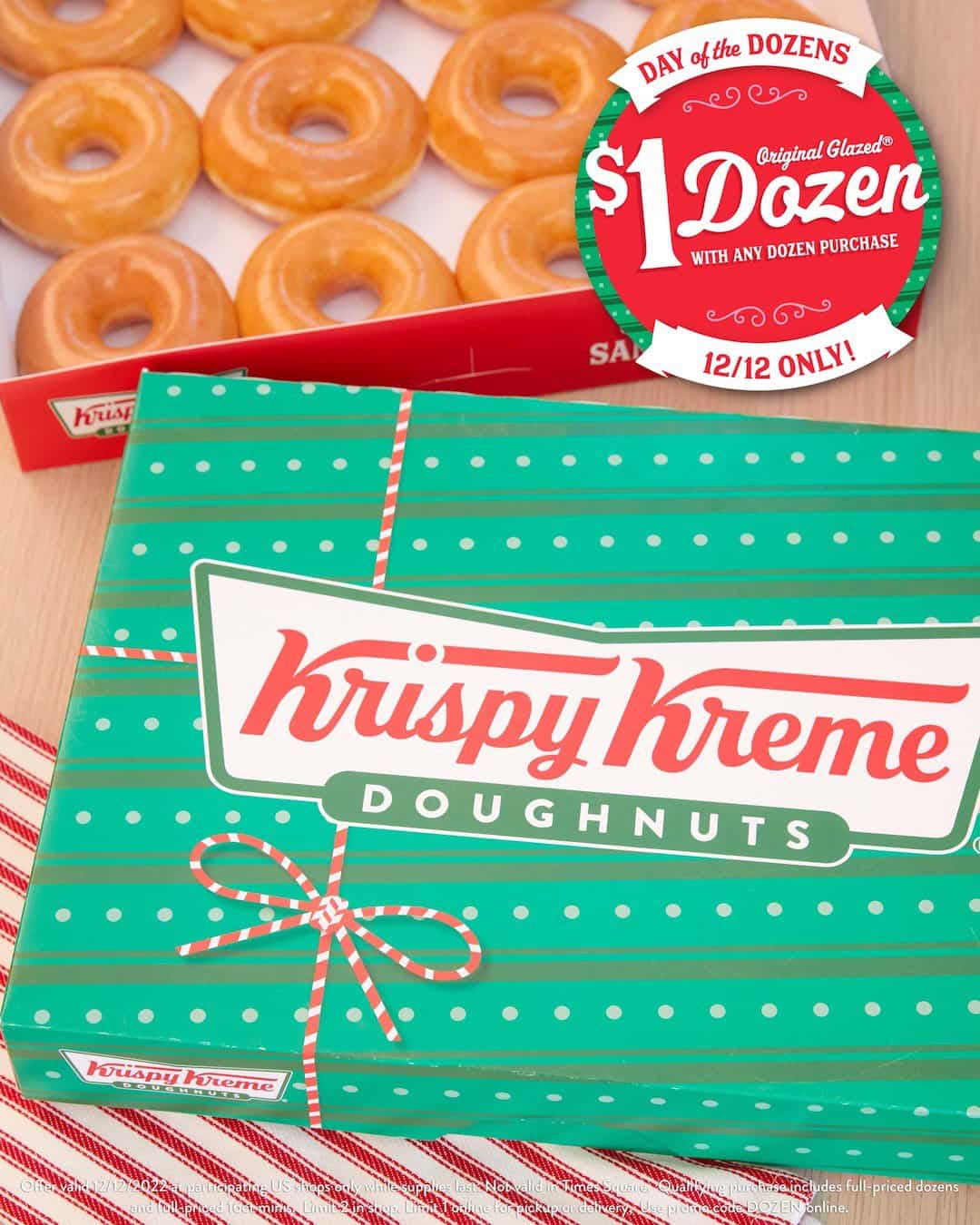 Krispy Kreme Day Of The Dozens Buy A Dozen Doughnuts Get A Dozen For