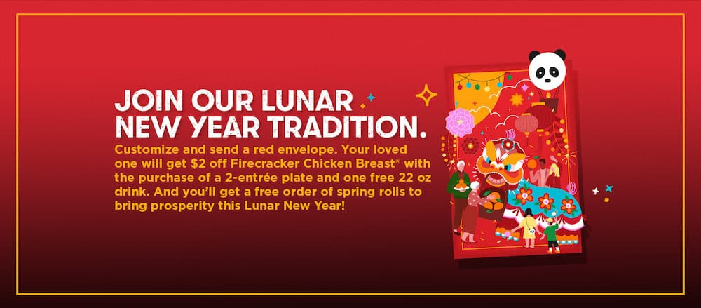 FREE menu items from Panda Express for Lunar New Year - Atlanta on the