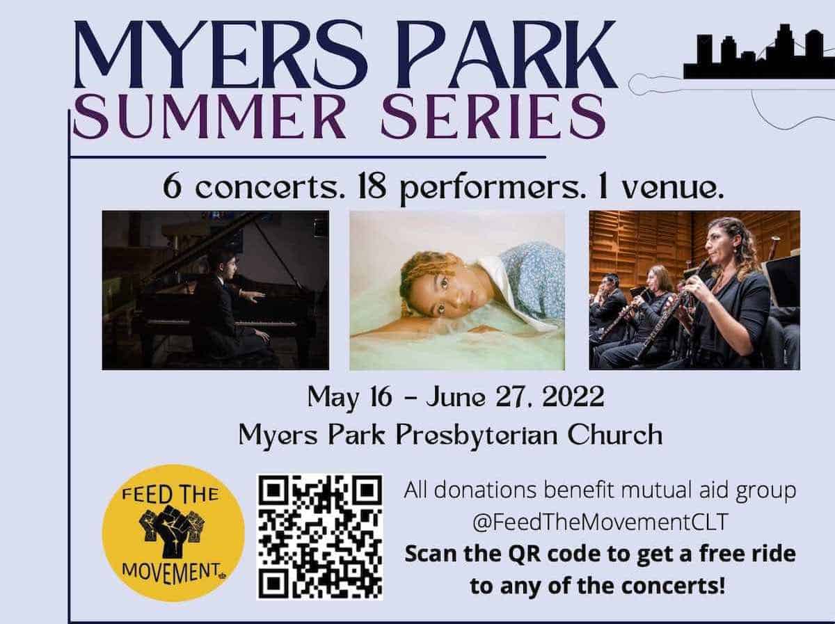 Myers Park Summer Series free chamber music concerts at Myers Park