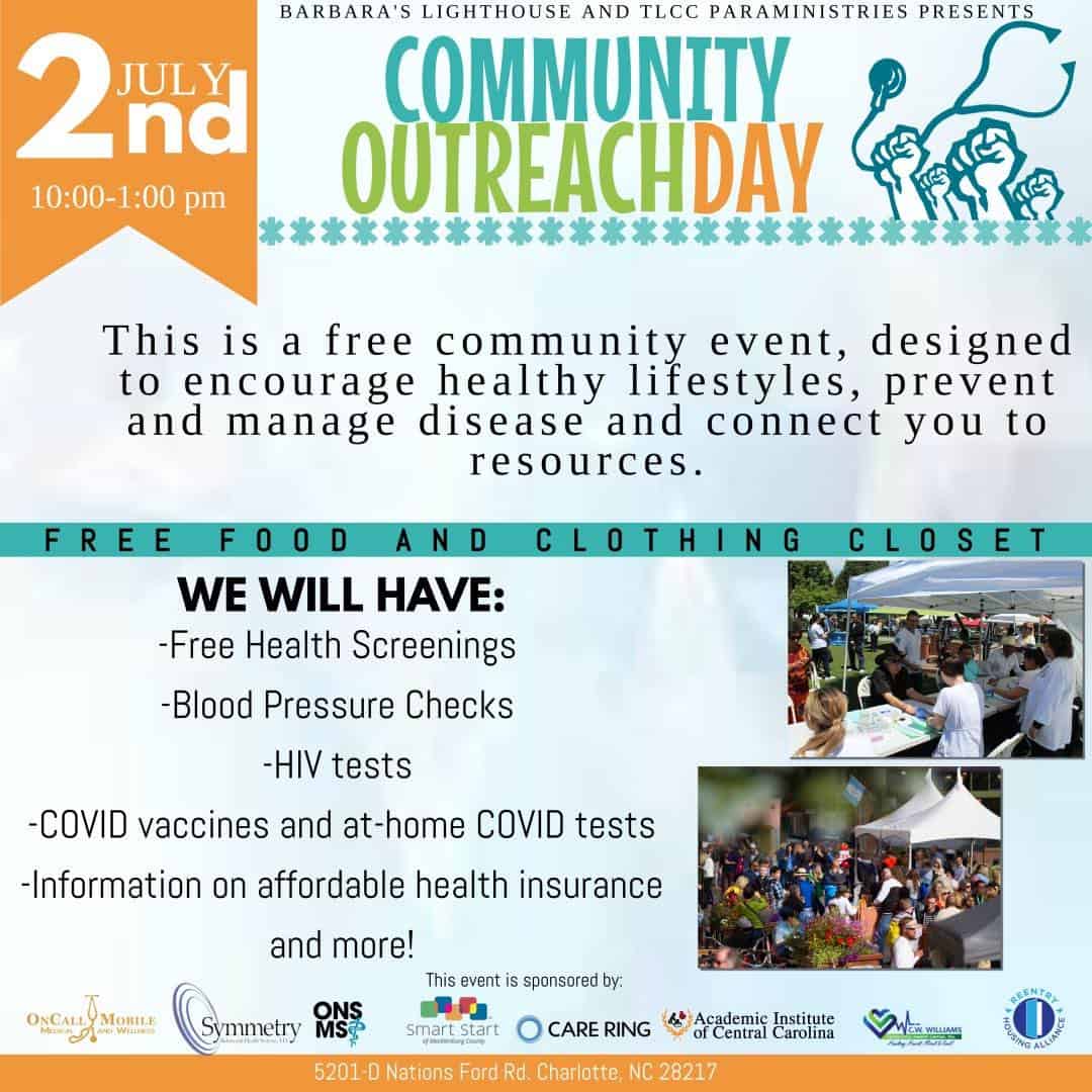 Community Outreach Day The Love Church Free food and clothing, health