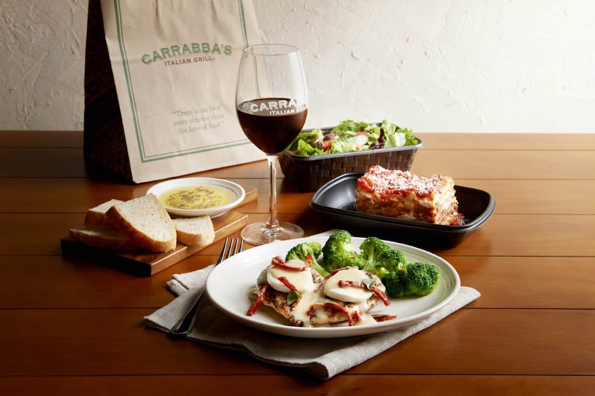 Carrabba's Buy an entrée and bring home a free lasagna August 28