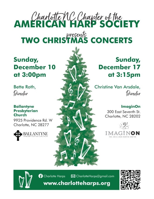 Two free Christmas Concerts with the Charlotte, NC Chapter of American