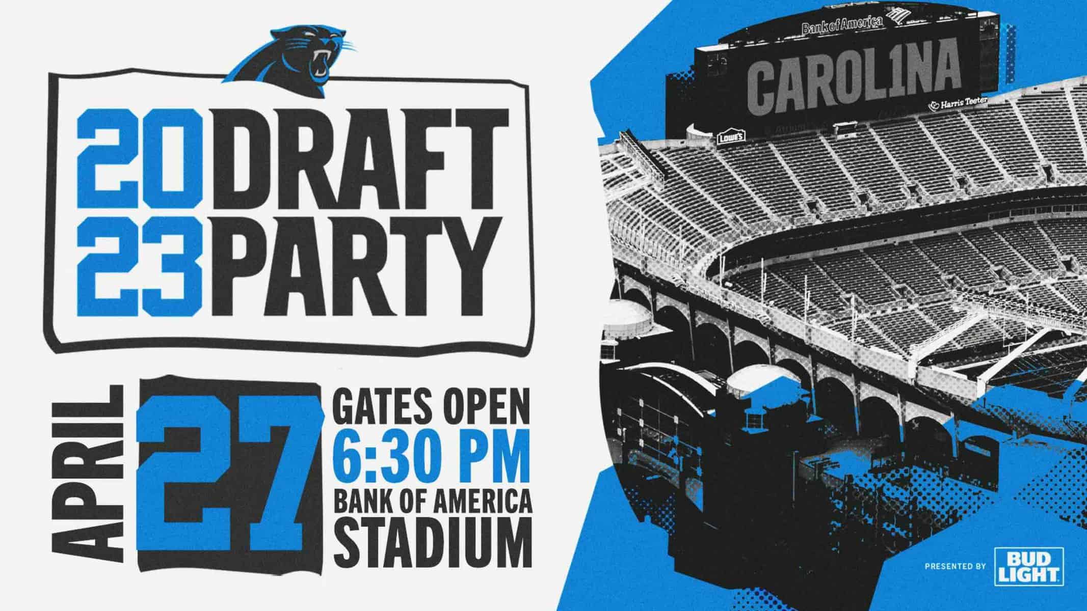 Carolina Panthers Hosting Draft Party at Bank of America Stadium