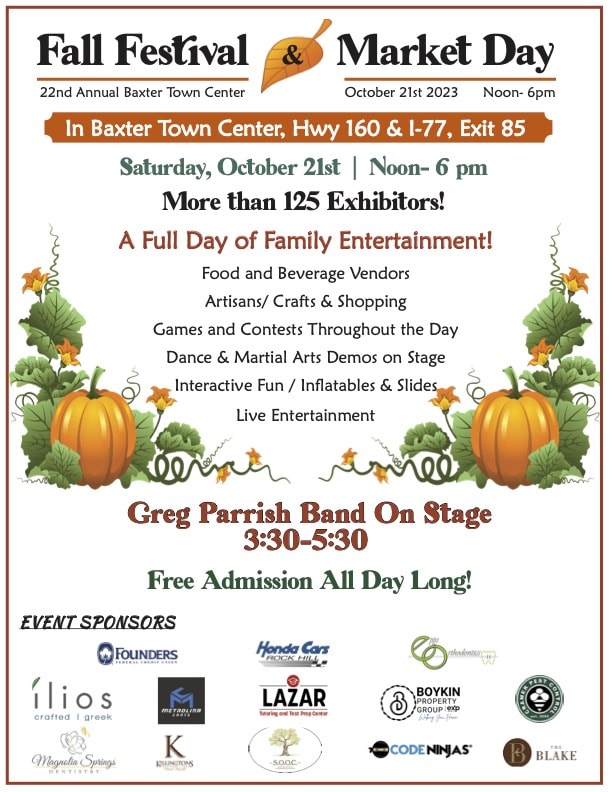 22nd Annual Baxter Village/Fort Mill Fall Festival Charlotte On The Cheap