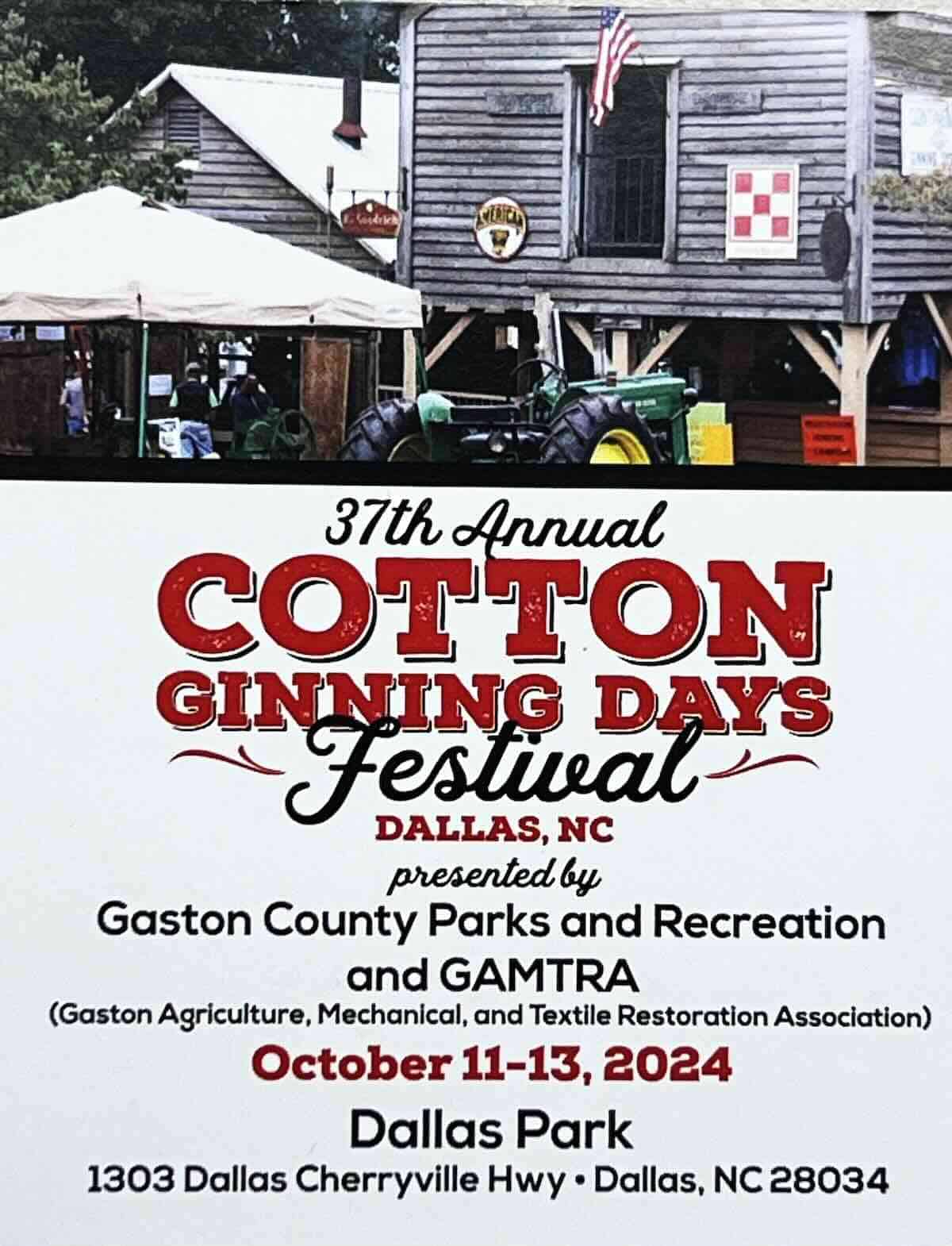 Cotton Ginning Days in Dallas, NC Oct 11-13 - Charlotte On The Cheap