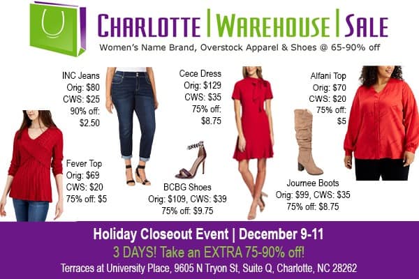 Charlotte Warehouse Sale