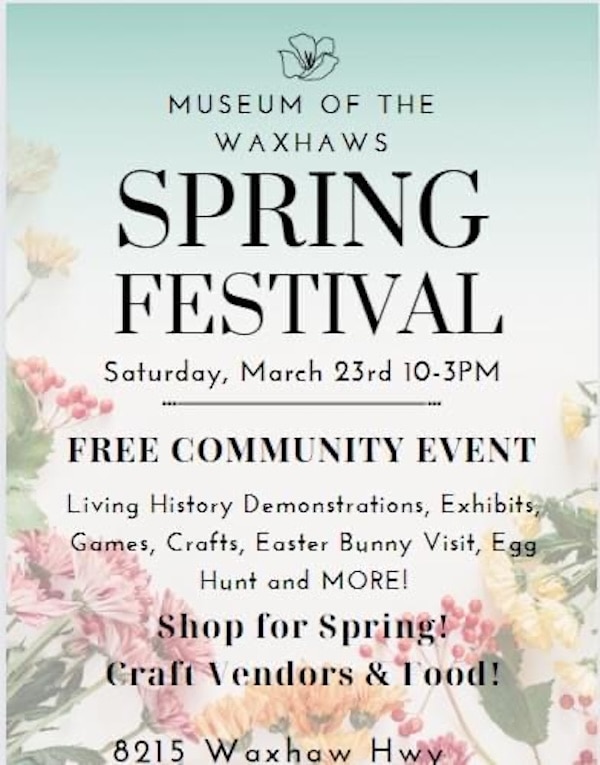 Museum of the Waxhaws Spring Festival includes egg hunt, Easter Bunny ...