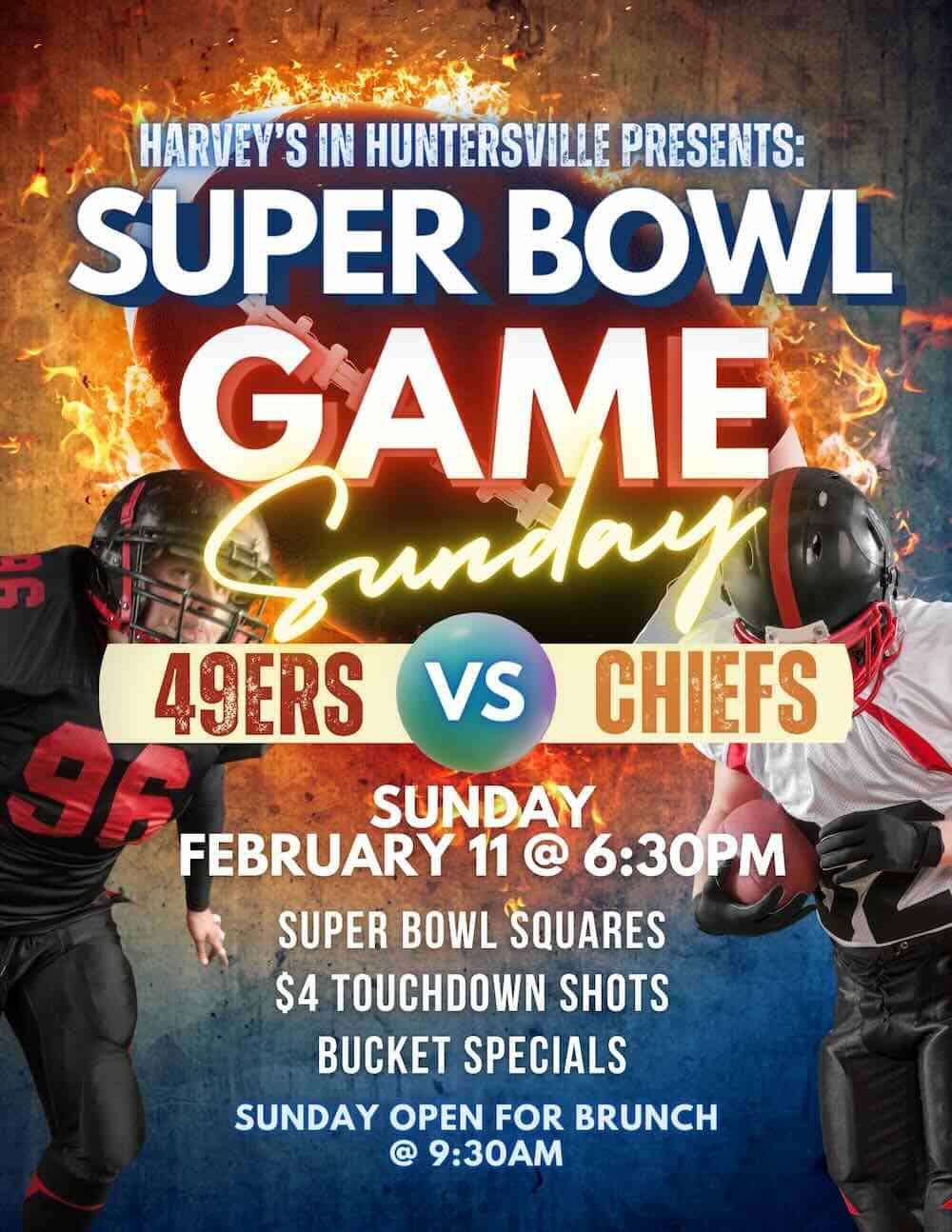 Super Bowl Party At Harvey's In Huntersville - Charlotte On The Cheap