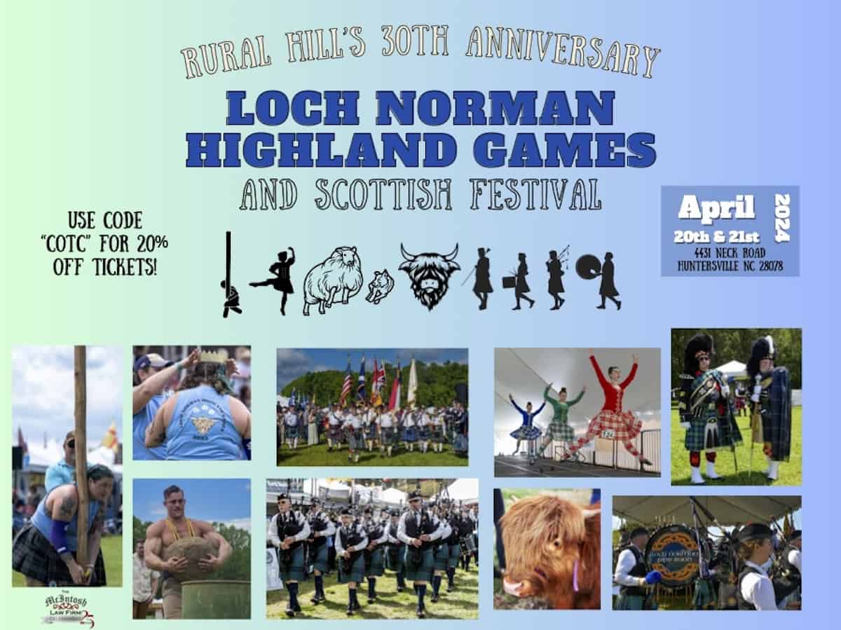 20 off Tickets to Loch Norman Highland Games and Scottish Festival