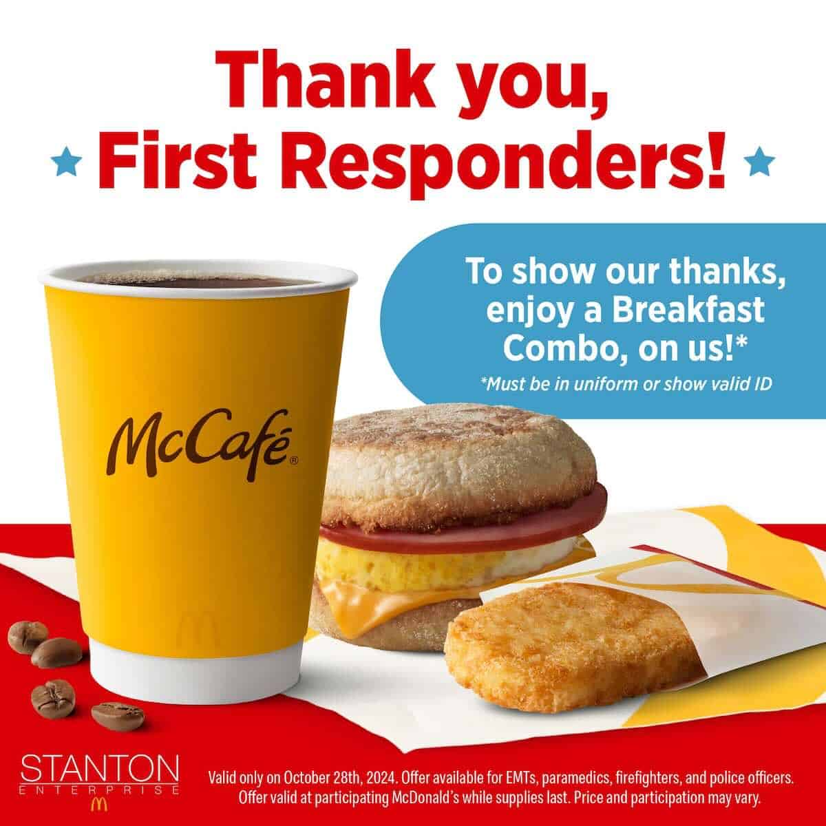 Some Charlotte area McDonald's are offering free breakfast to first