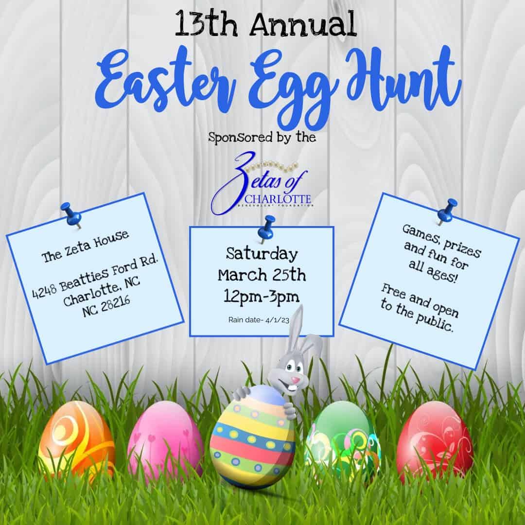 Zetas of Charlotte 13th Annual Easter Egg Hunt rescheduled to April 1